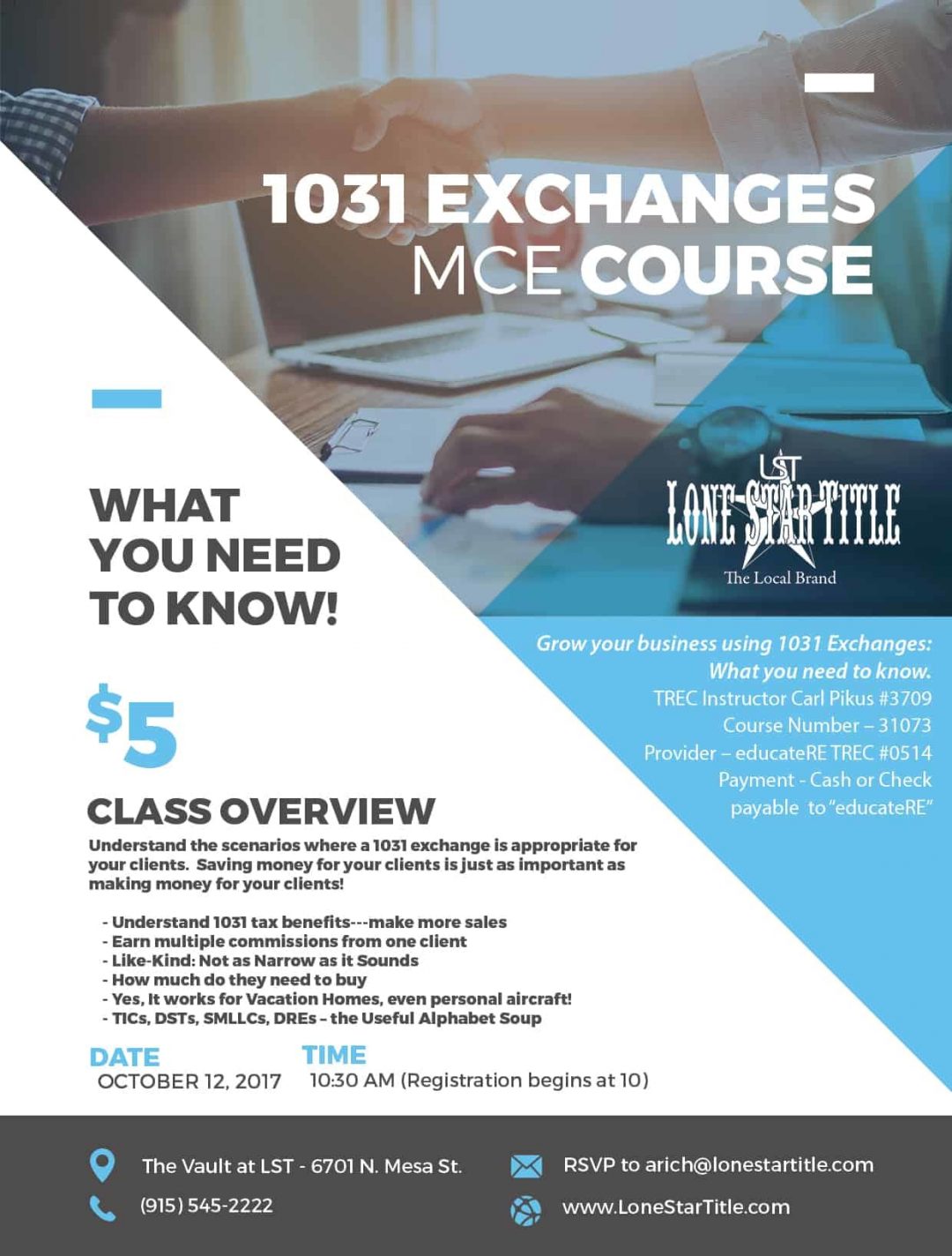 1031 Exchanges MCE Course