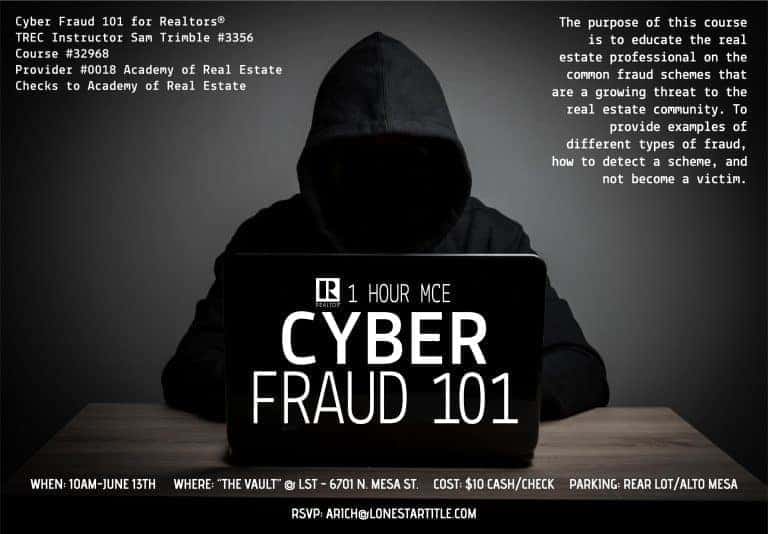 1 Hour MCE Cybe4r Fraud 101 – June