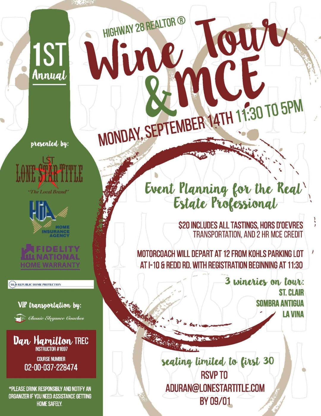 Wine Tour & MCE First Annual