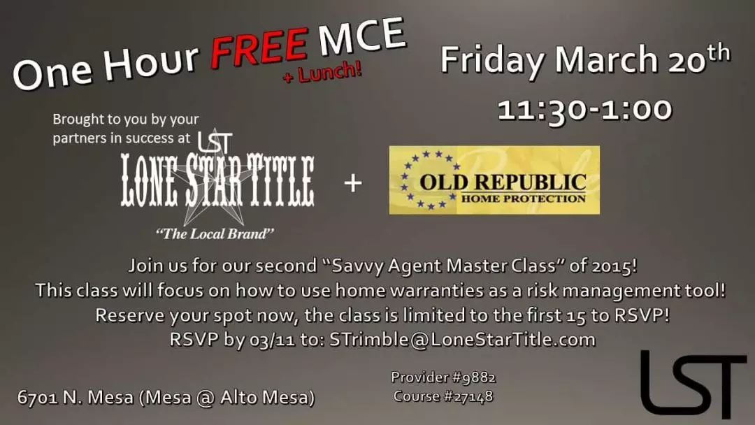 One Hour Free MCE + Lunch