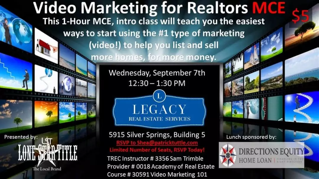 Video Marketing for Realtors MCE September